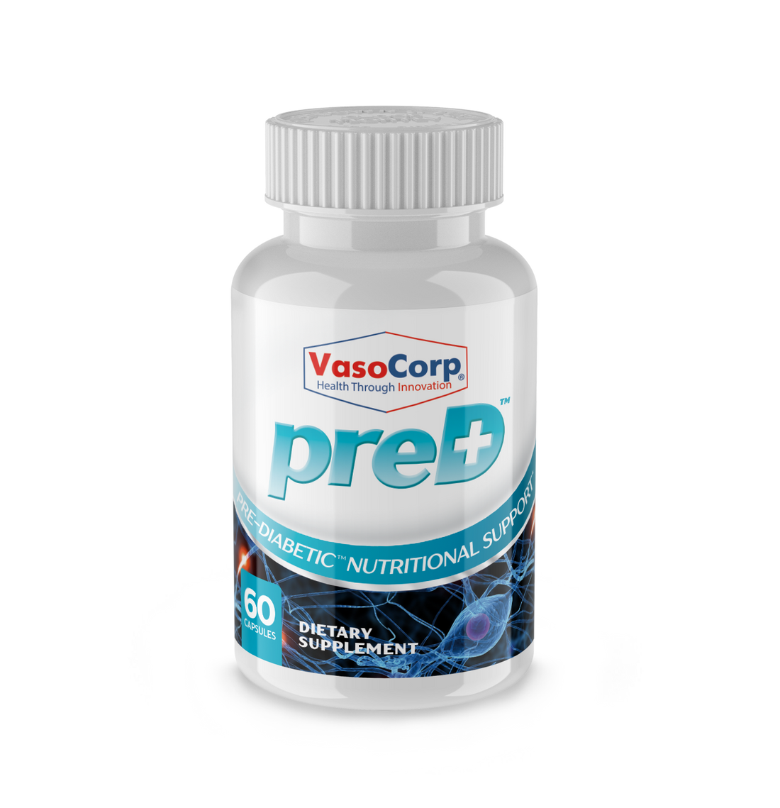 Pre-D+, a prediabetic nutritional supplement that that combines ingredients to support common deficiencies associated with the onset of diabetes. 