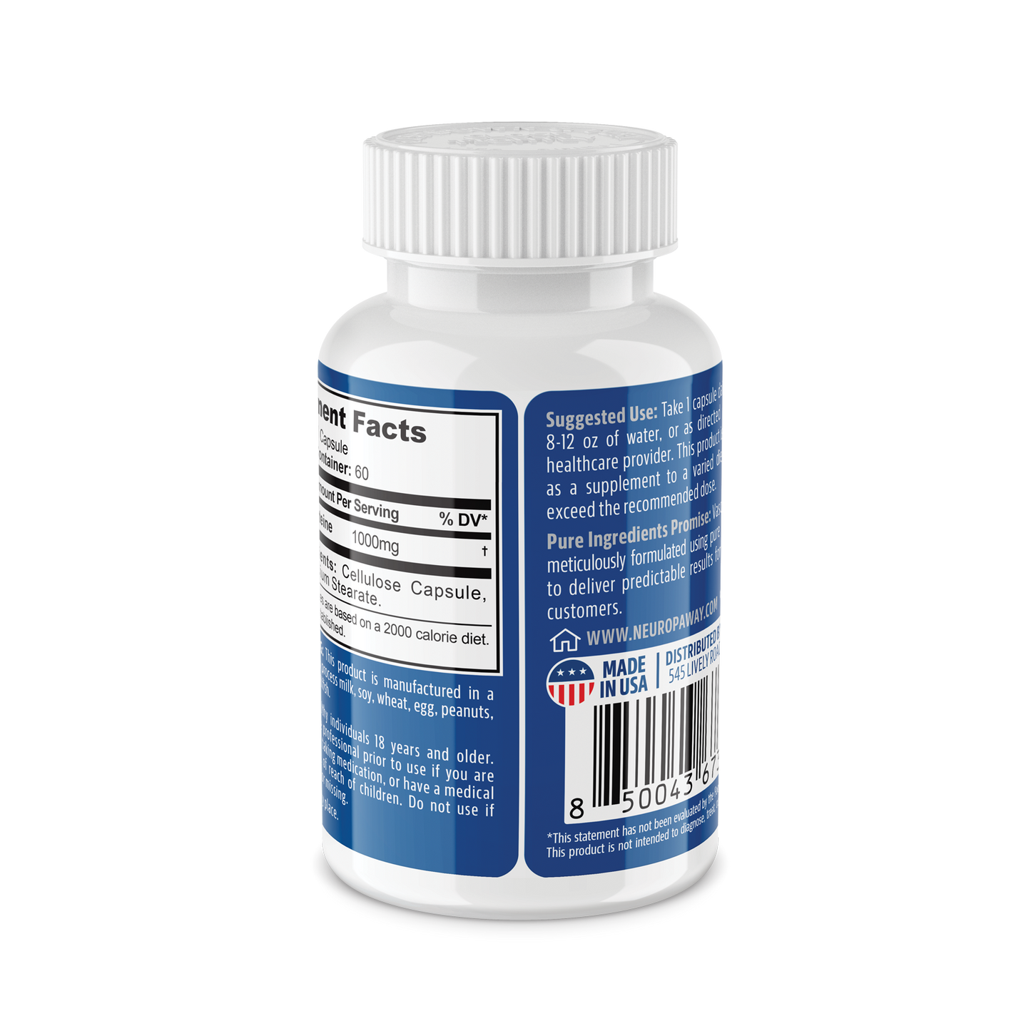 NeuropAWAY N-Acetyl L-Cysteine 1000mg 60ct Elements