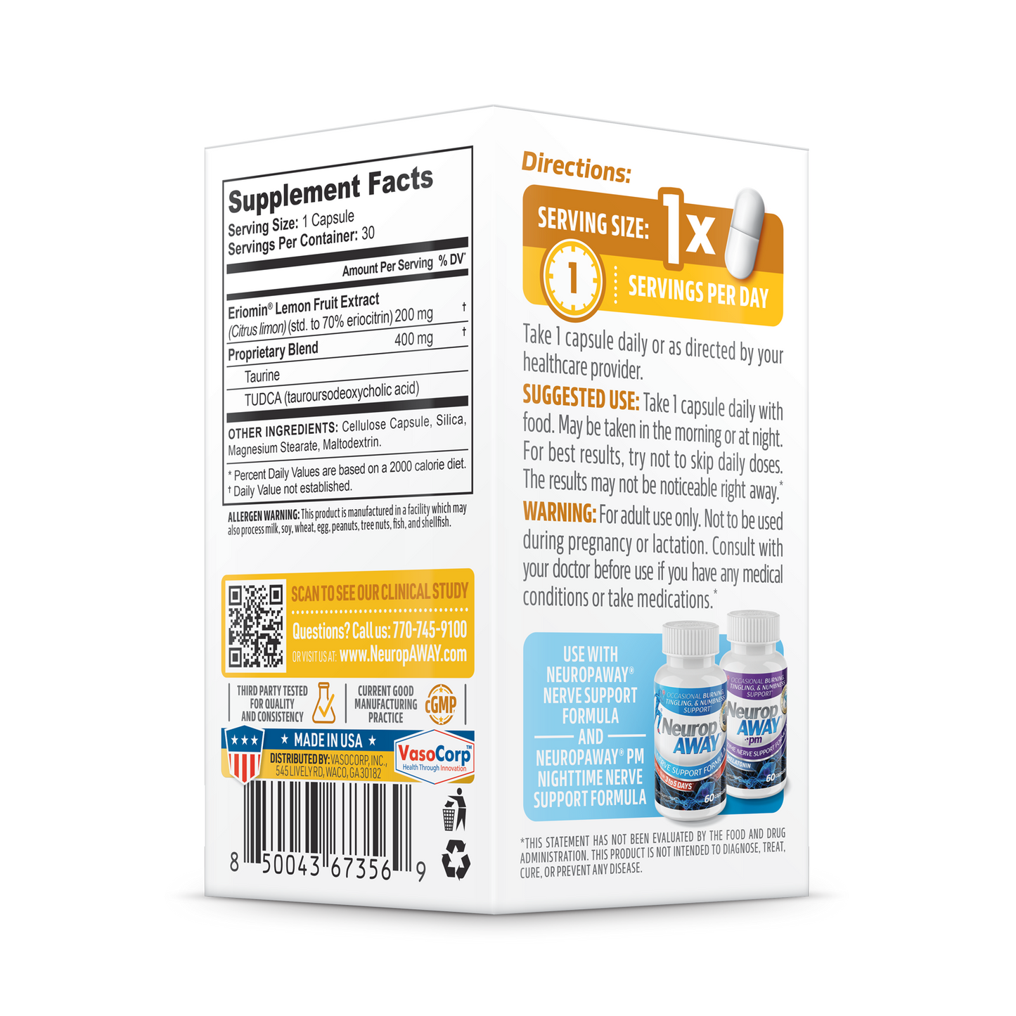 NeuropAWAY GLP-1 Support - Blood Sugar Support with Eriomin