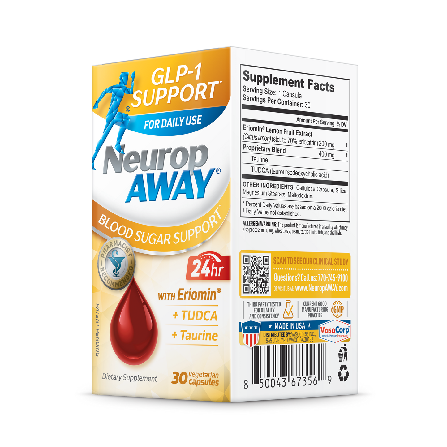 NeuropAWAY GLP-1 Support - Blood Sugar Support with Eriomin