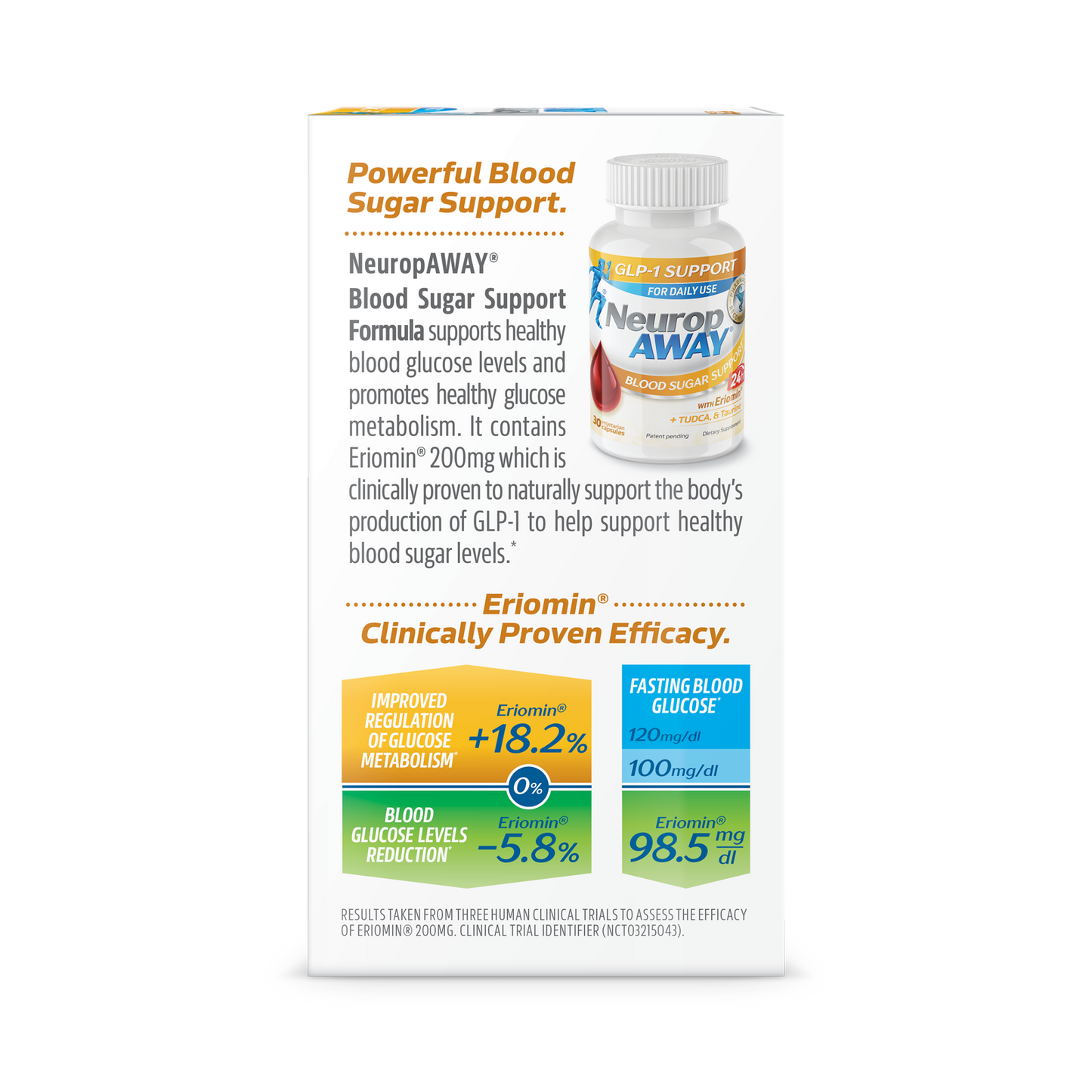 NeuropAWAY GLP-1 Support - Blood Sugar Support with Eriomin
